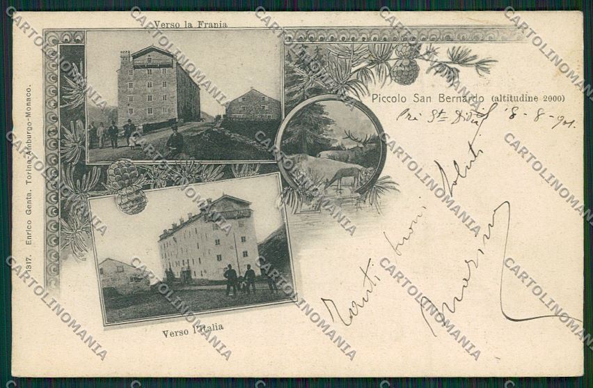 Aosta Piccolo San Bernardo cartolina QQ5945 – fronte