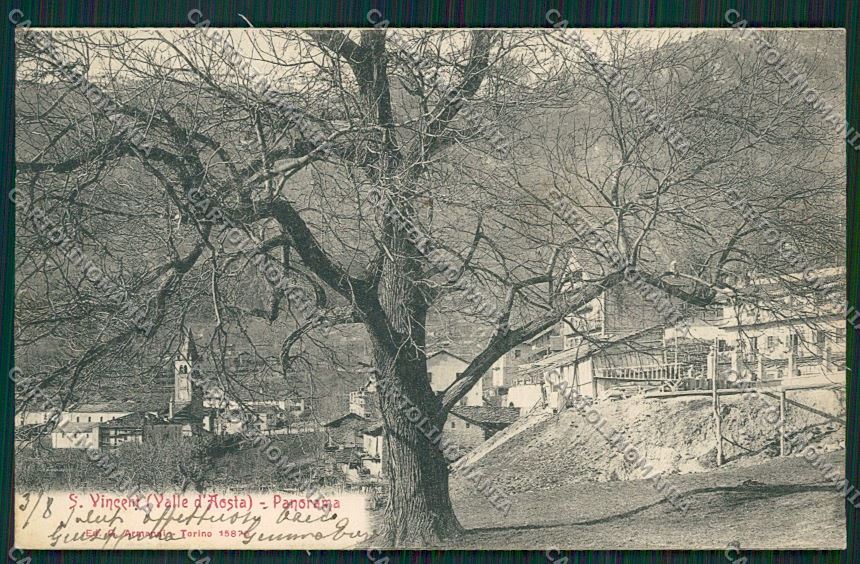 Aosta Saint Vincent cartolina QQ5951 – fronte