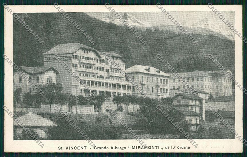 Aosta Saint Vincent PIEGHINA cartolina QQ5952 – fronte
