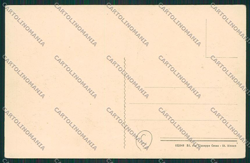 Aosta Saint Vincent cartolina QQ5957 – retro