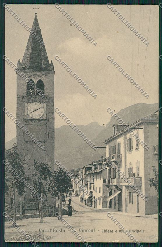 Aosta Saint Vincent cartolina QQ5962 – fronte