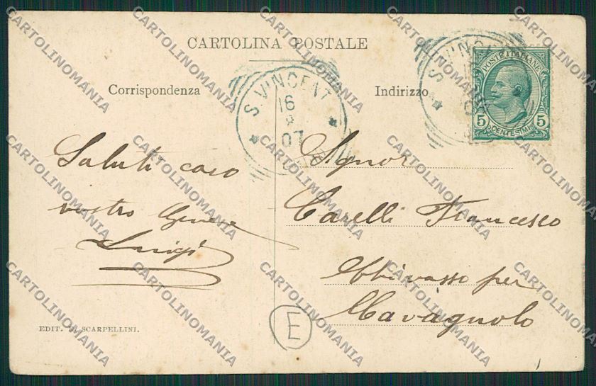 Aosta Saint Vincent cartolina QQ5978 – retro