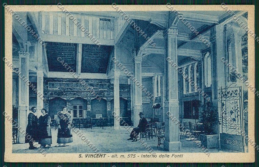 Aosta Saint Vincent cartolina QQ5984 – fronte