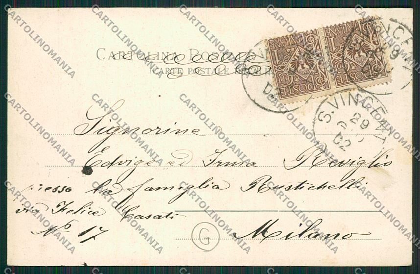 Aosta Saint Vincent cartolina QQ5990 – retro