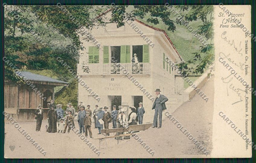 Aosta Saint Vincent cartolina QQ5992 – fronte
