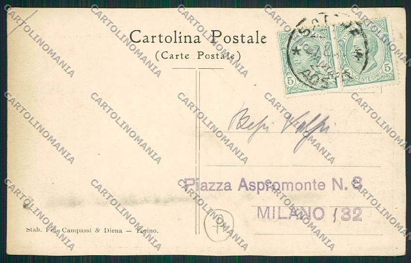 Aosta Sarre PIEGA cartolina QQ6004 – retro