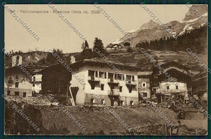 Aosta Valtournanche Creta cartolina QQ6063 – fronte