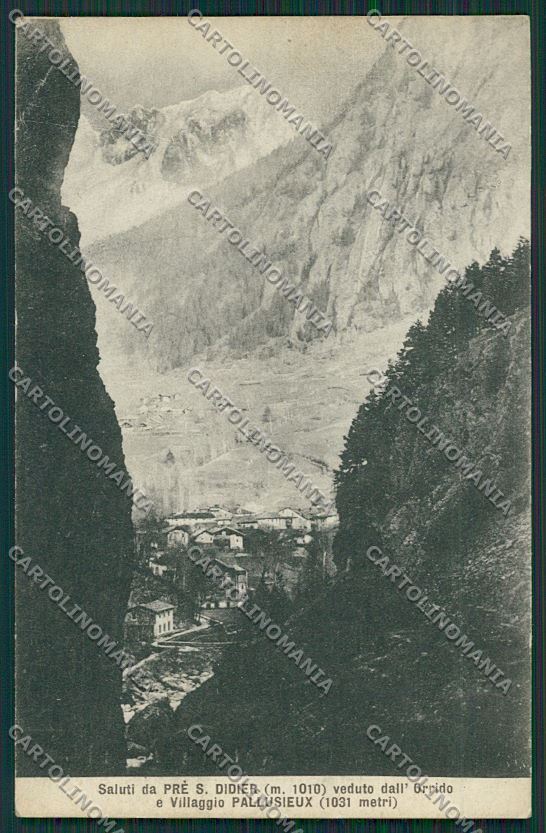 Aosta Pre Saint Didier Genta cartolina QQ6072 – fronte