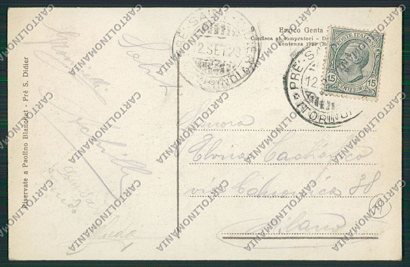 Aosta Pre Saint Didier Genta cartolina QQ6072 – retro