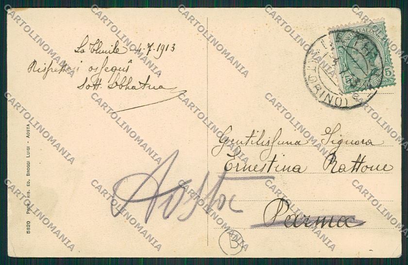 Aosta La Thuile cartolina QQ6080 – retro