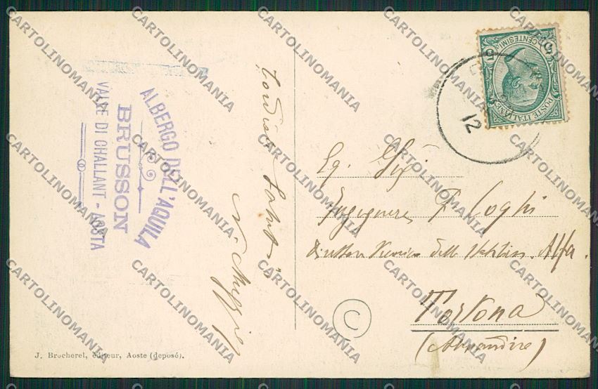 Aosta Brusson cartolina QQ6090 – retro