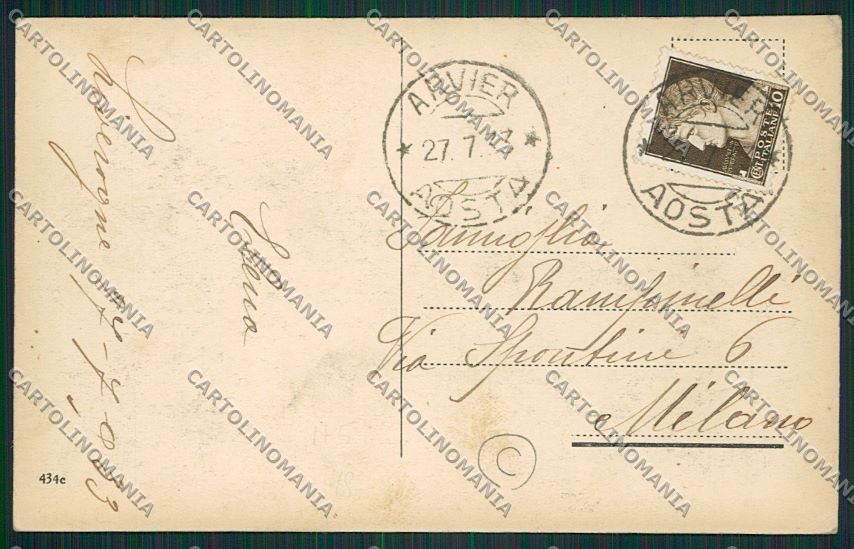 Aosta Liverogne cartolina QQ6092 – retro