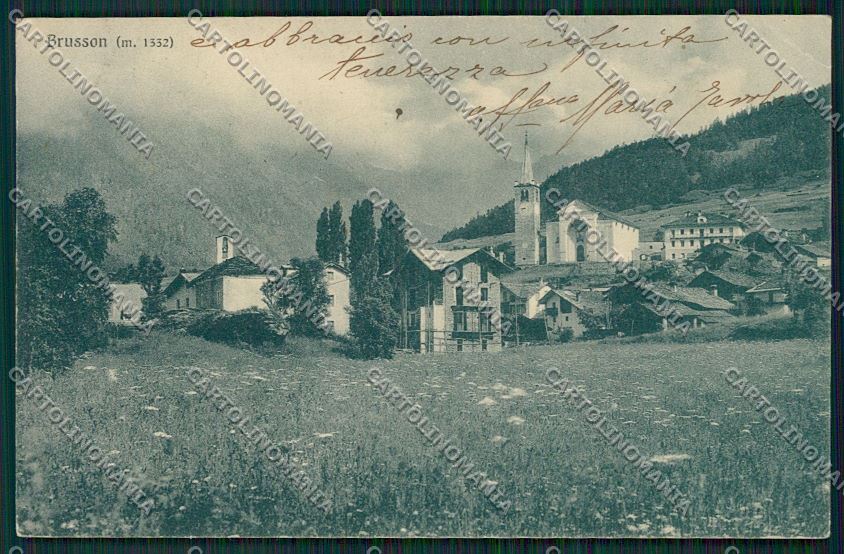 Aosta Brusson cartolina QQ6156 – fronte