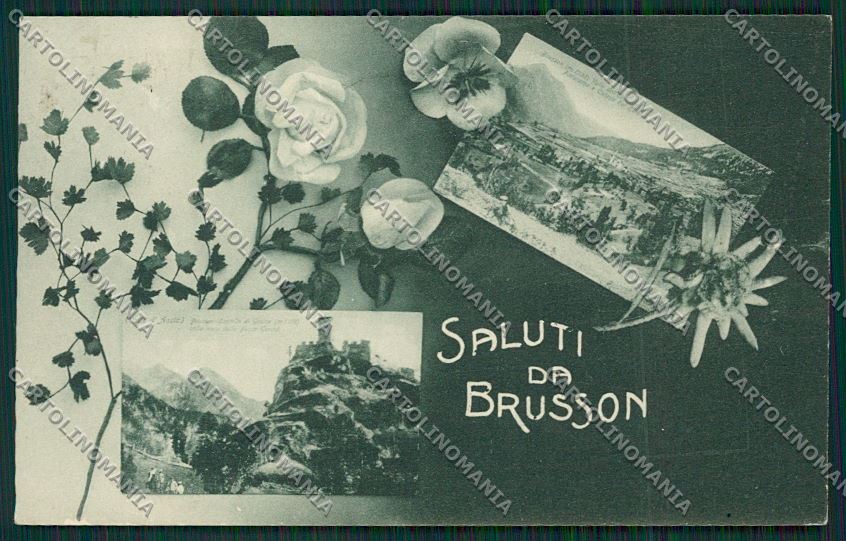 Aosta Brusson Saluti da cartolina QQ6169 – fronte