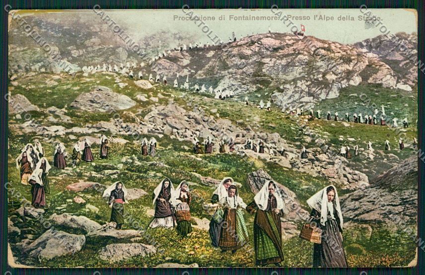 Aosta Fontainemore Processione cartolina QQ6172 – fronte