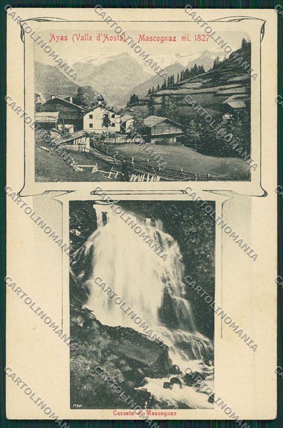 Aosta Ayas Mascognaz cartolina QQ6184 – fronte