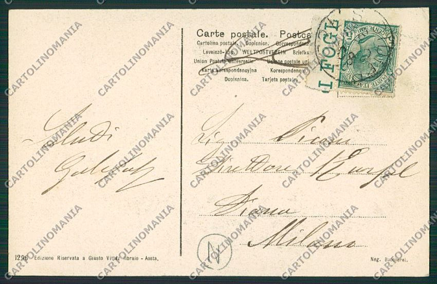 Aosta Valsavaranche cartolina QQ6195 – retro