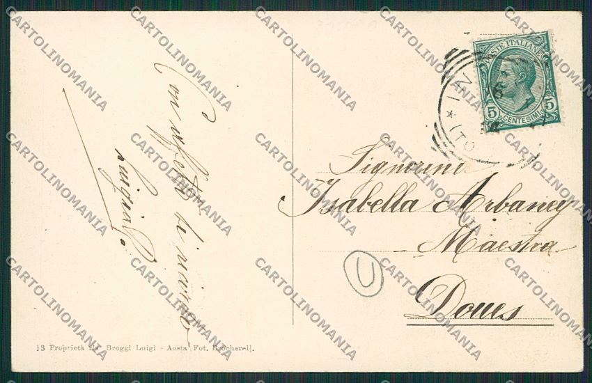 Aosta Valsavaranche Savoia cartolina QQ6207 – retro