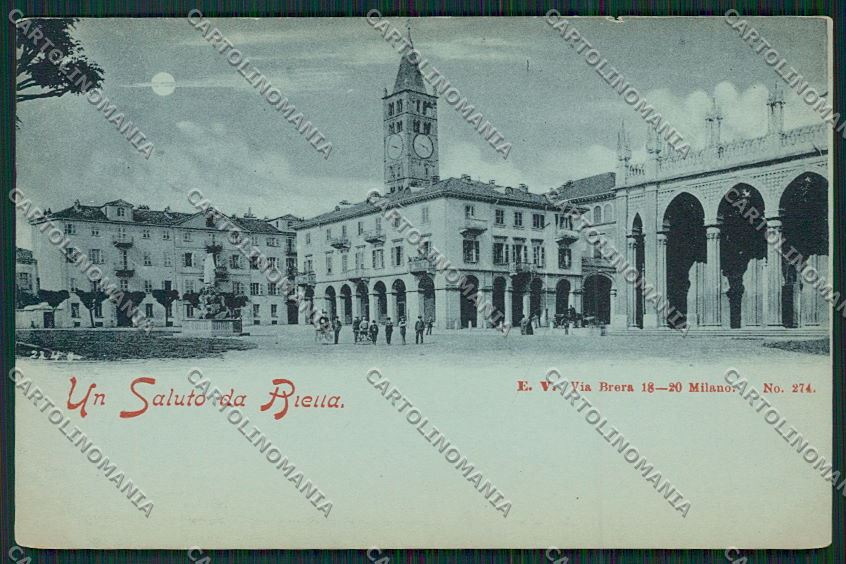 Biella città Chiaro di luna STRAPPINO cartolina QQ6212 – fronte