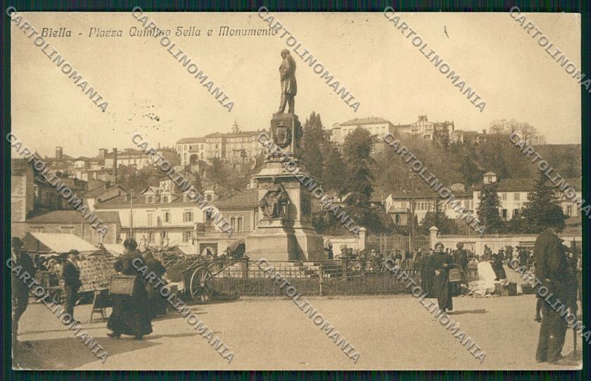 Biella città Mercato cartolina QQ6259 – fronte