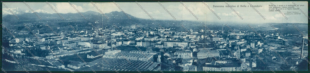 Biella città Carducci tripla cartolina QQ6267 – fronte