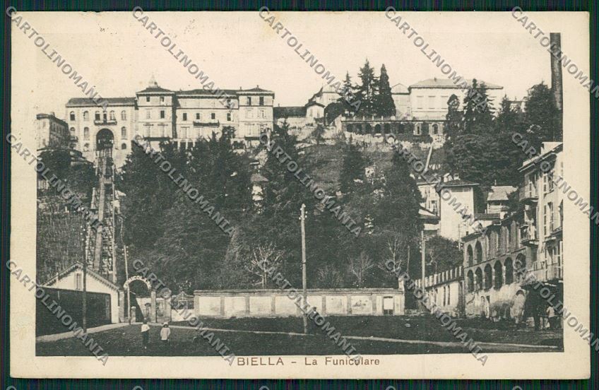 Biella città Funicolare cartolina QQ6270 – fronte