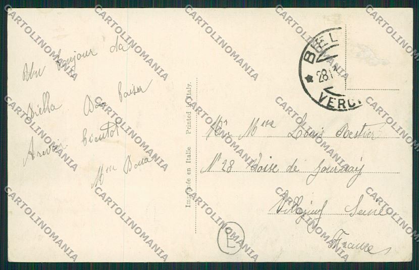 Biella città Foto cartolina QQ6288 – retro