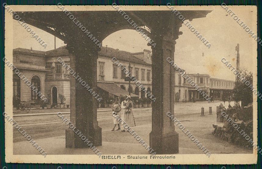 Biella città Stazione cartolina QQ6296 – fronte