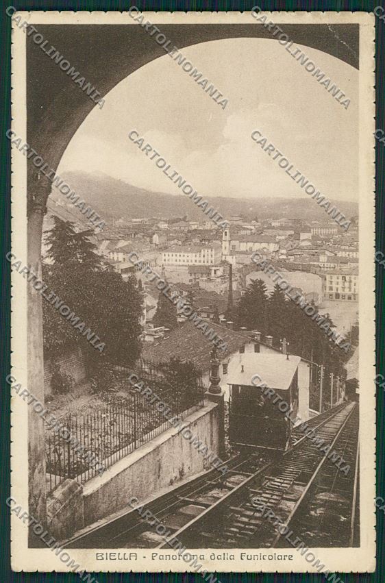 Biella città Funicolare PIEGHE STRAPPINO cartolina QQ6299 – fronte