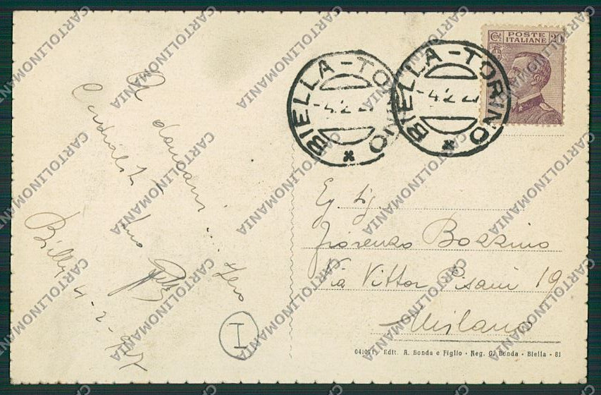 Biella città cartolina QQ6314 – retro