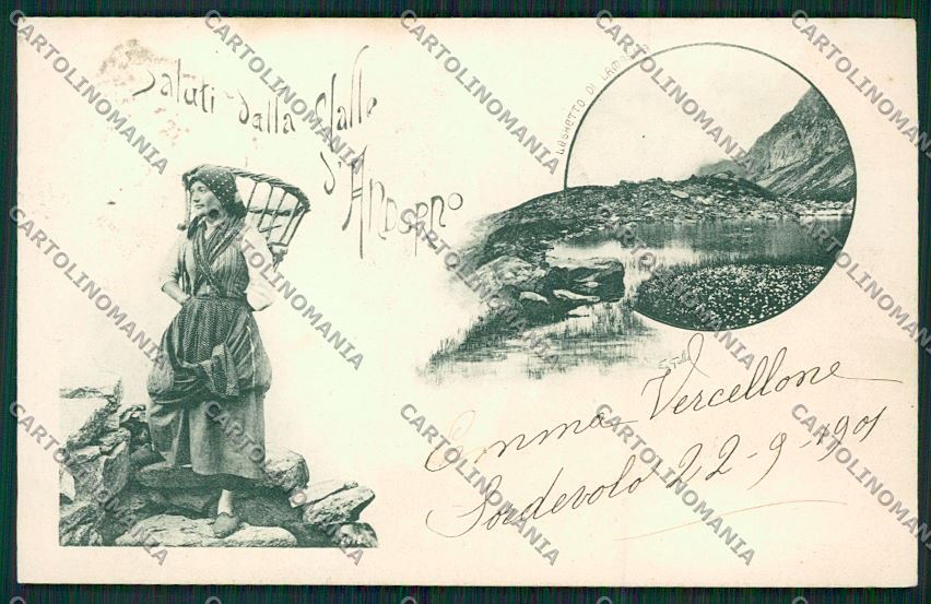 Biella Andorno Valle Saluti da cartolina QQ6345 – fronte