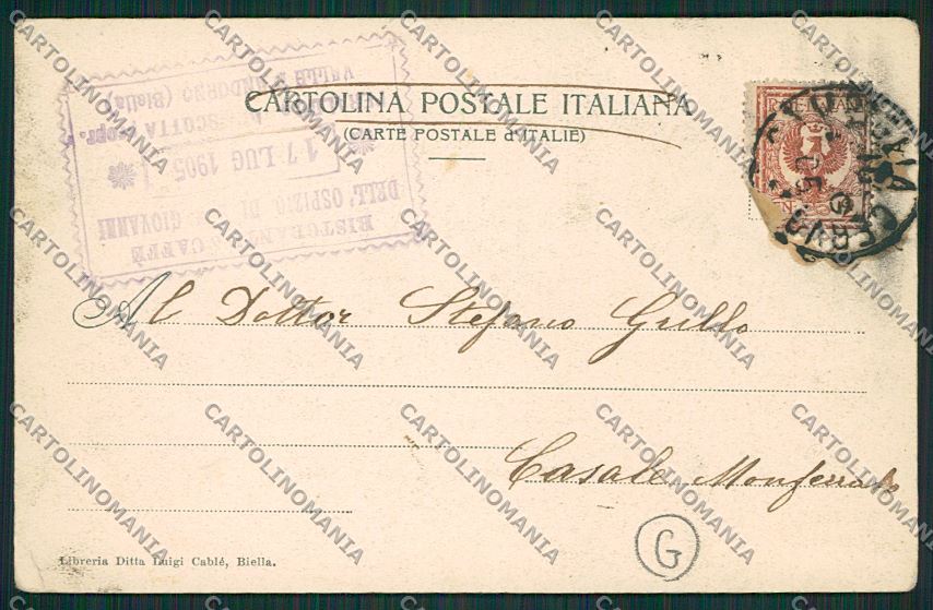 Biella Andorno Valle cartolina QQ6355 – retro