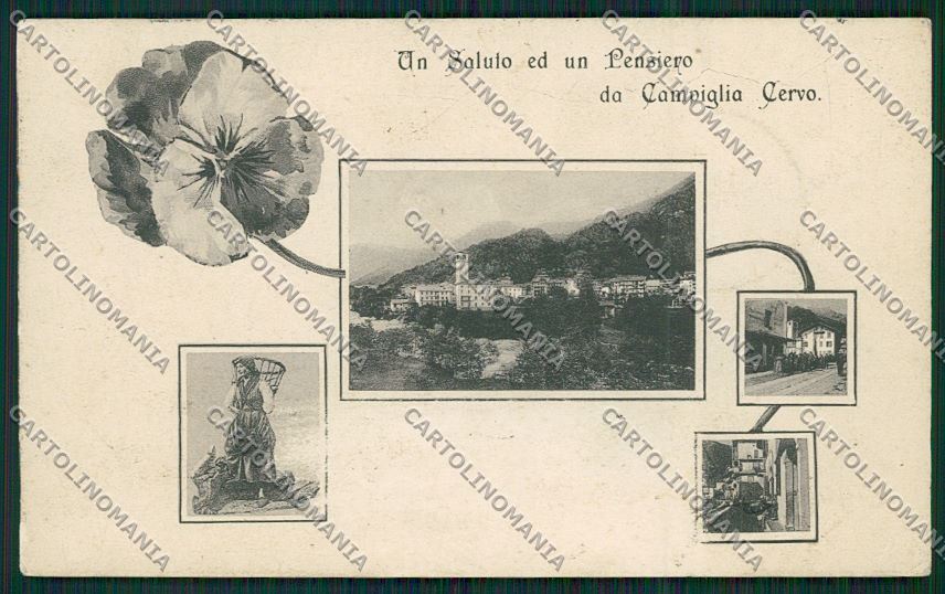 Biella Campiglia Cervo ABRASA cartolina QQ6363 – fronte