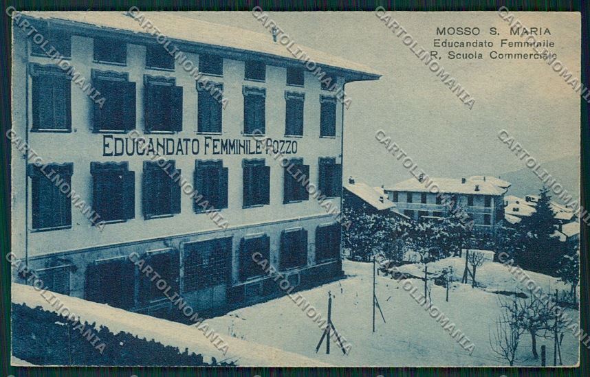 Biella Mosso Santa Maria Nevicata cartolina QQ6399 – fronte