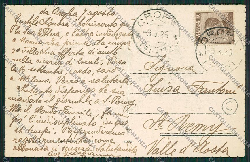 Biella Oropa Lago Mucrone cartolina QQ6415 – retro