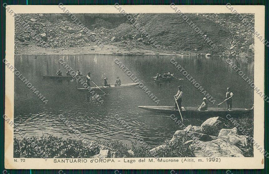 Biella Oropa Lago Mucrone cartolina QQ6416 – fronte