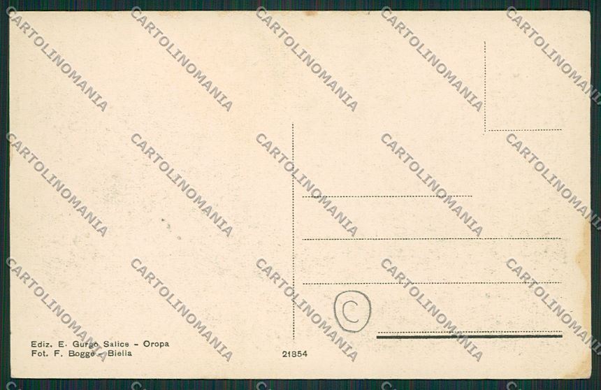 Biella Oropa Lago Mucrone cartolina QQ6416 – retro