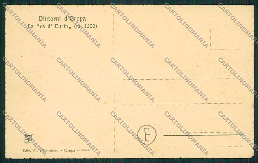 Biella Oropa Ca Turin cartolina QQ6447 – retro