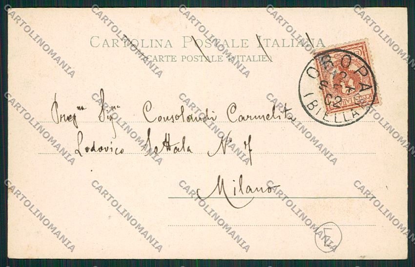 Biella Piedicavallo cartolina QQ6474 – retro