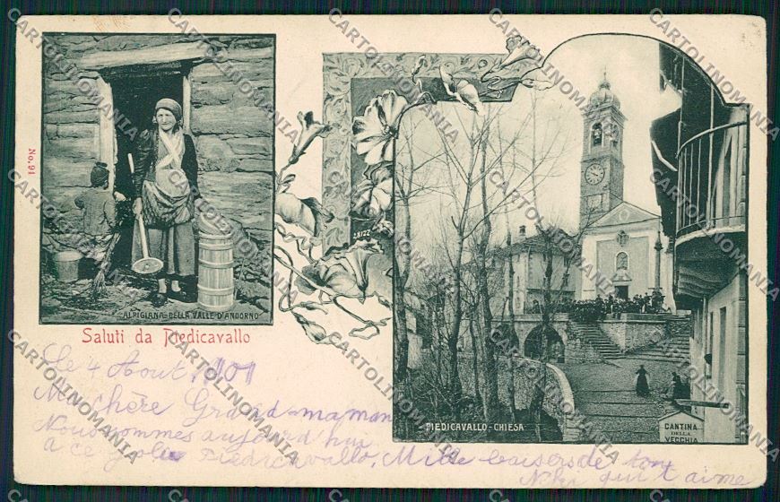 Biella Piedicavallo cartolina QQ6475 – fronte