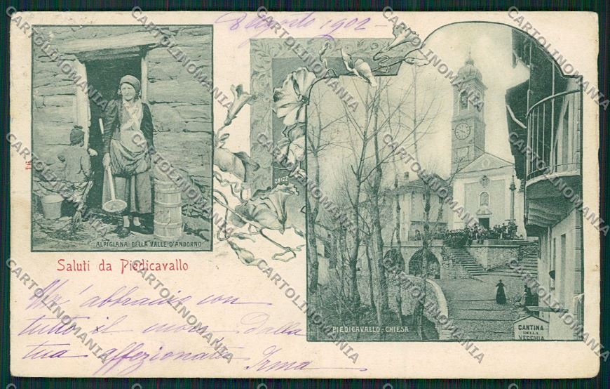 Biella Piedicavallo cartolina QQ6476 – fronte