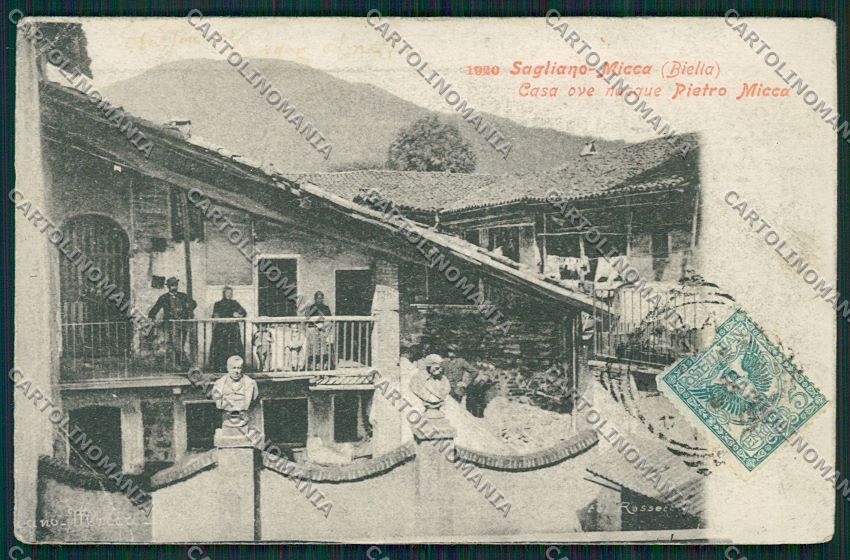 Biella Sagliano Micca PIEGHE cartolina QQ6495 – fronte