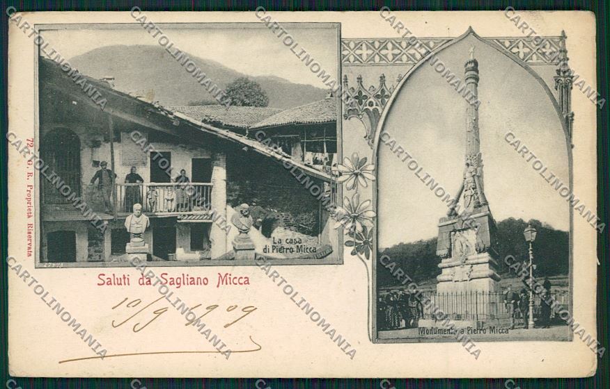 Biella Sagliano Micca cartolina QQ6496 – fronte