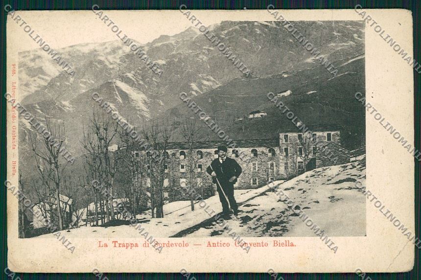 Biella Sordevolo Nevicata PIEGA cartolina QQ6501 – fronte