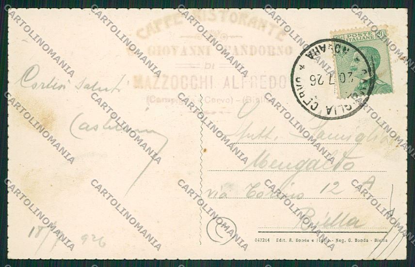 Biella Valle Andorno PIEGHE cartolina QQ6527 – retro