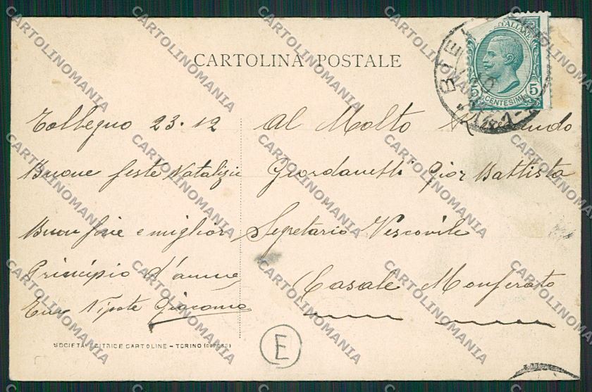 Biella Tollegno cartolina QQ6557 – retro