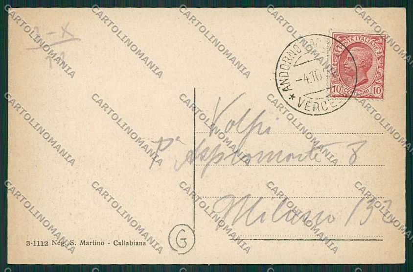 Biella Callabiana cartolina QQ6565 – retro