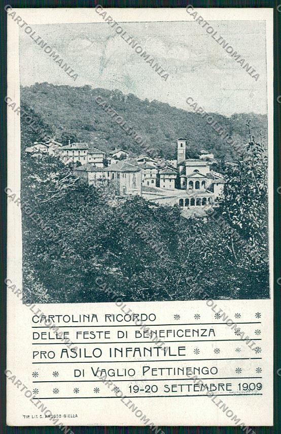 Biella Vaglio Pettinengo cartolina QQ6566 – fronte