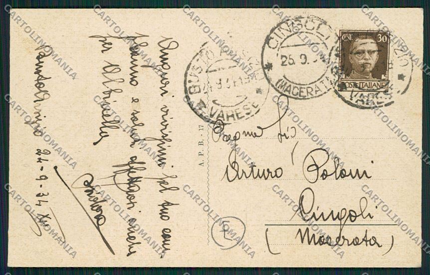 Varese Busto Arsizio Stazione cartolina QQ6616 – retro