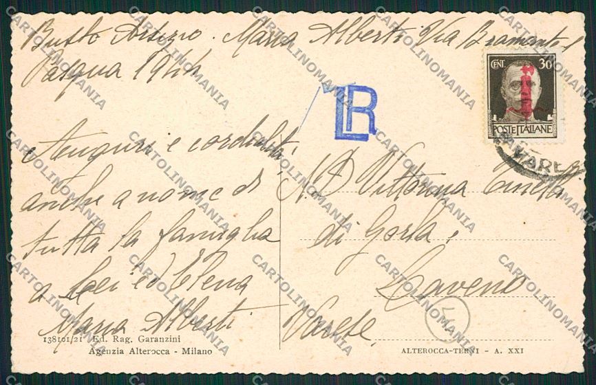 Varese Busto Arsizio Stazione cartolina QQ6617 – retro
